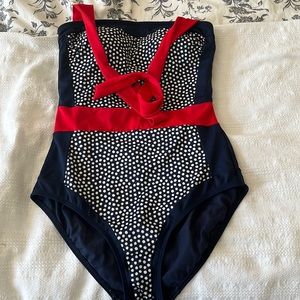 Boden Santorini One Piece Swimsuit Halter Size 8 Regular
